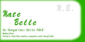 mate belle business card